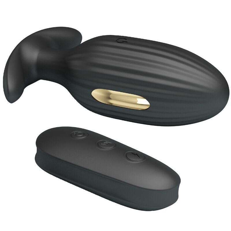 PRETTY LOVE - KELLY PLUG ANAL VIBRADOR RECARREGÁVEL PRETO