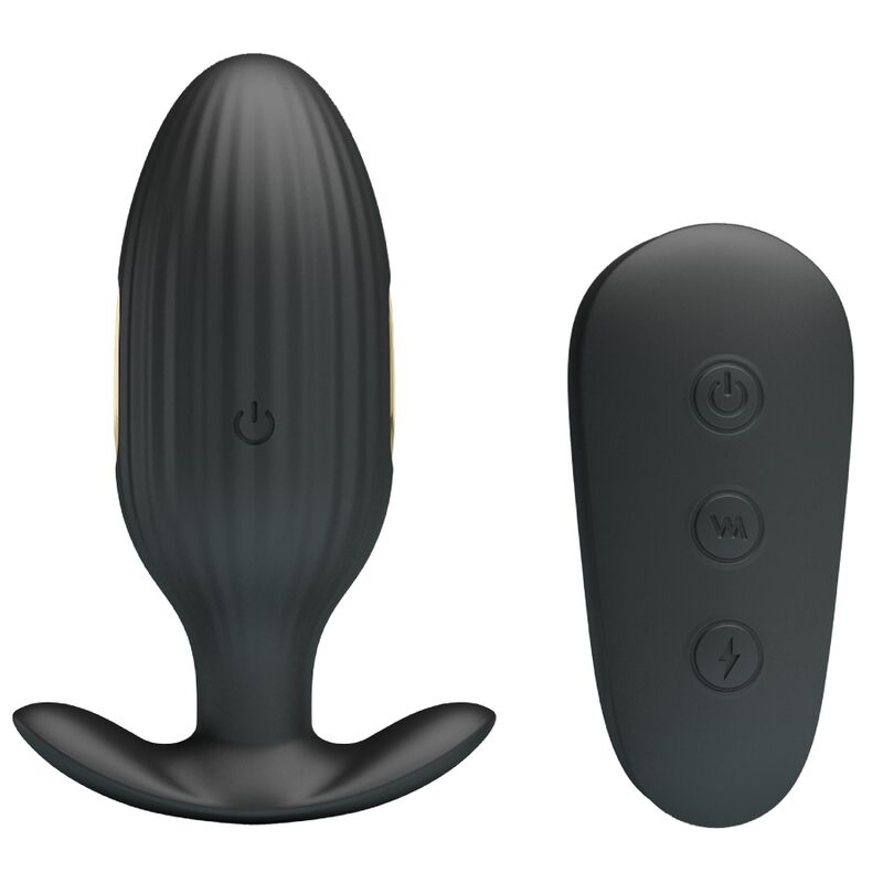 PRETTY LOVE - KELLY PLUG ANAL VIBRADOR RECARREGÁVEL PRETO
