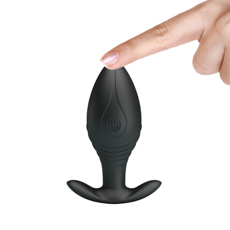 PRETTY LOVE - REGINA PLUG ANAL VIBRADOR RECARREGÁVEL PRETO