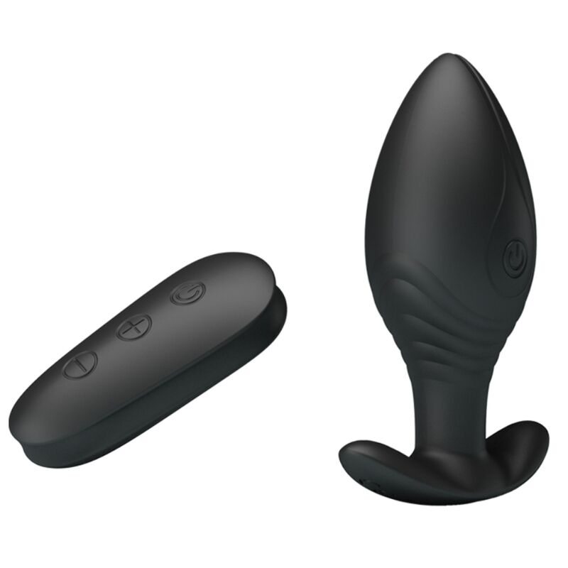 PRETTY LOVE - REGINA PLUG ANAL VIBRADOR RECARREGÁVEL PRETO