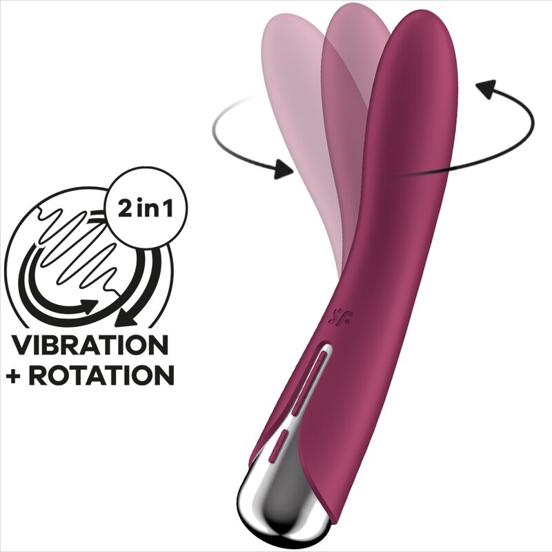 SATISFYER - SPINNING VIBE 1 VIBRADOR ROTATIVO PONTO G VERMELHO