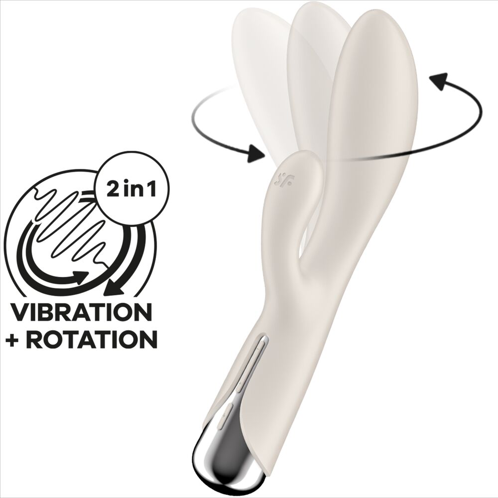 SATISFYER - SPINNING RABBIT 1 CLITORAL STIMULATOR AND G-SPOT RED