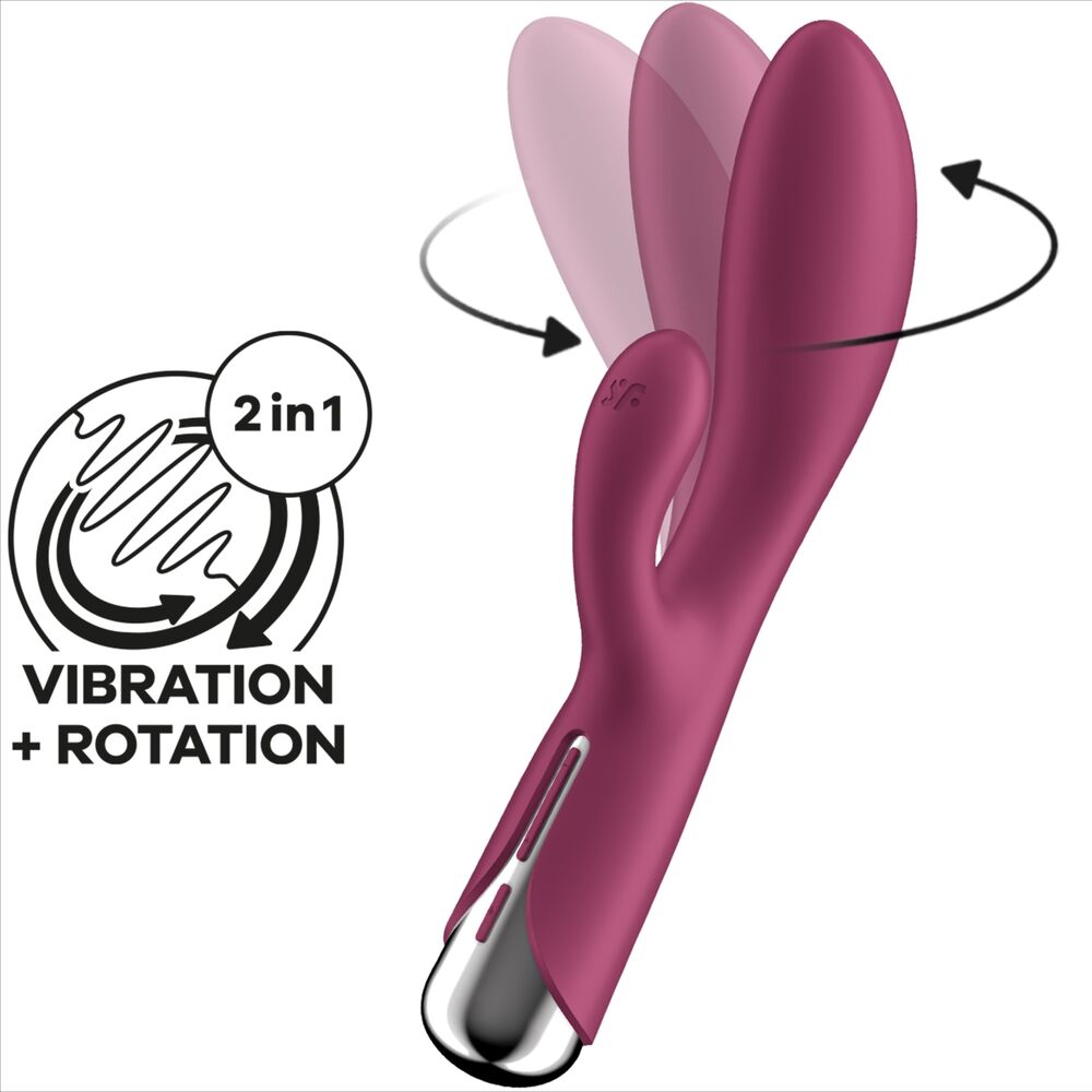 SATISFYER - SPINNING COELHO 1 CLITÓRIS E ESTIMULAO G-SPOT AZUL