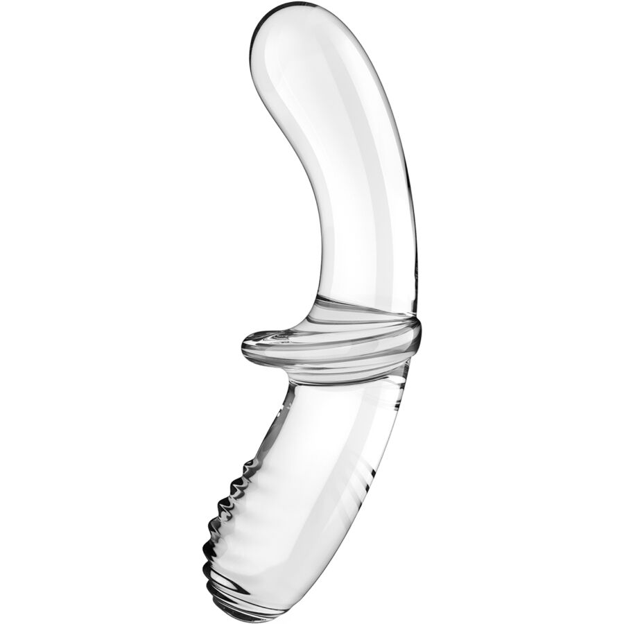 Satisfyer - Consolador de Cristal Duplo Transparente