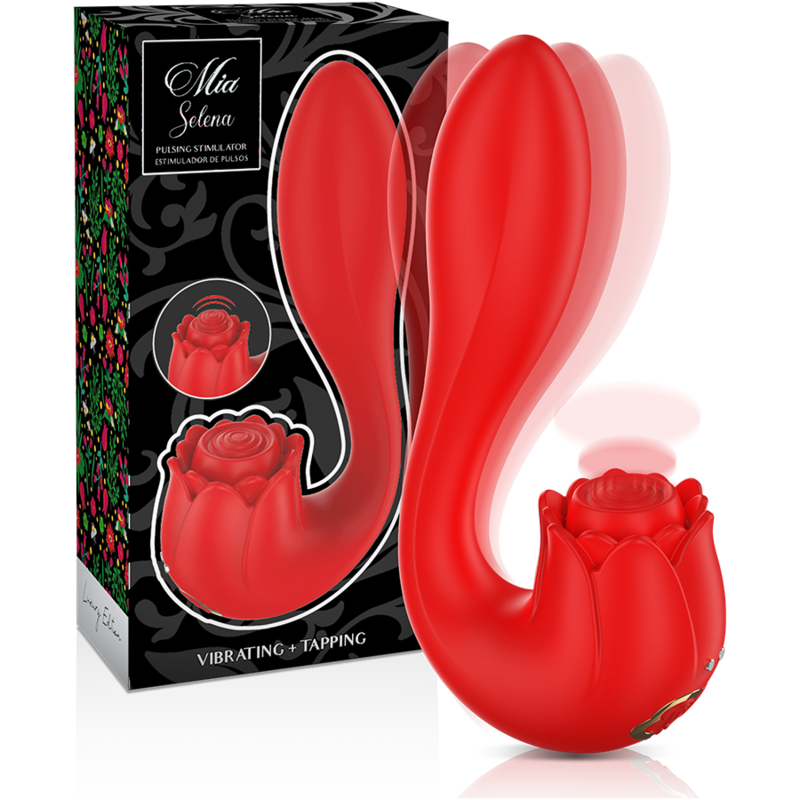 MIA - SELENA ESTIMULADOR VIBRATÓRIO + TAPPING VERMELHO