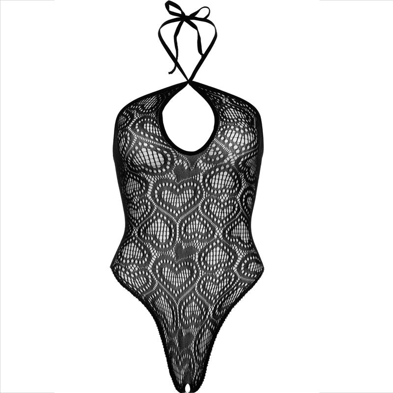 LEG AVENUE - BODY HALTER SEM COSTURAS PRETO