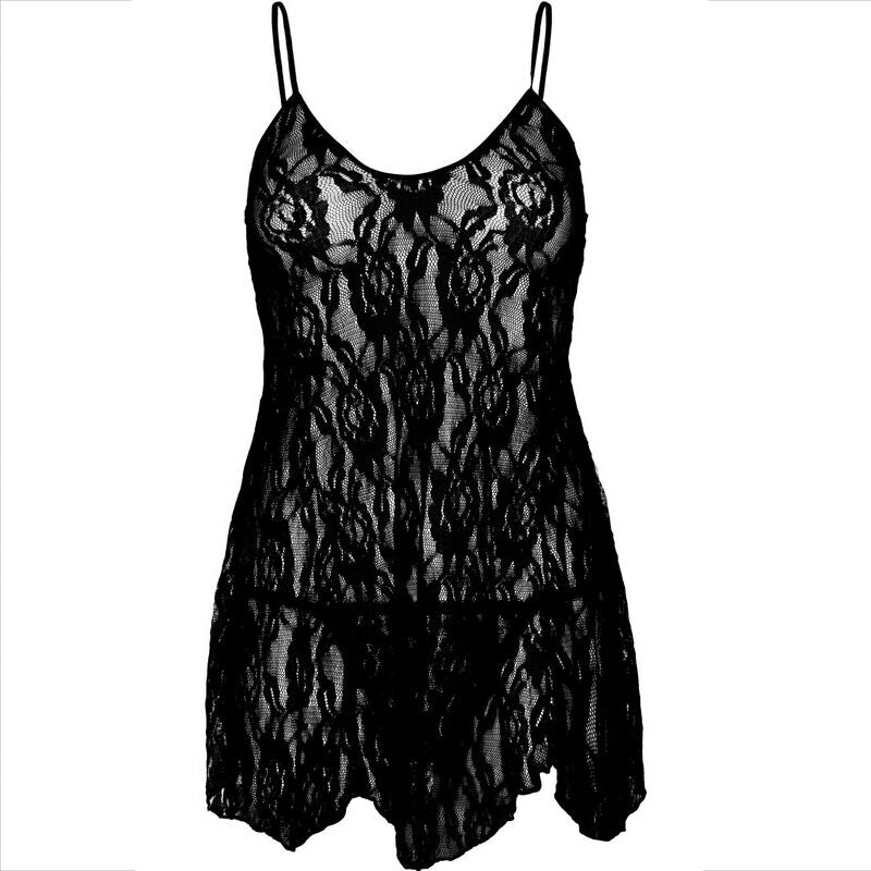 LEG AVENUE - CAMISOLA DE RENDA FLORAL