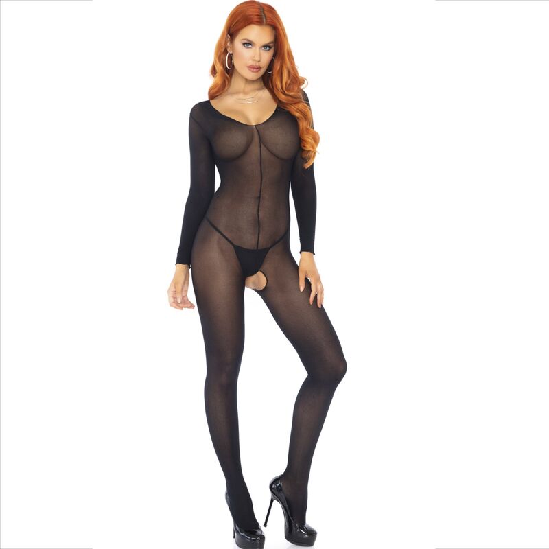 LEG AVENUE - BODYSTOCKING PRETO MANGA LONGA