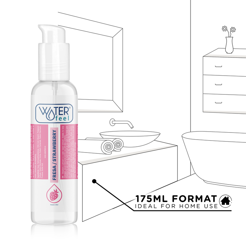 WATERFEEL - LUBRIFICANTE À BASE DE ÁGUA SABOR MORANGO 175 ML