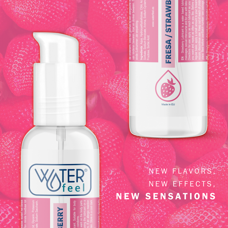 WATERFEEL - LUBRIFICANTE À BASE DE ÁGUA SABOR MORANGO 175 ML
