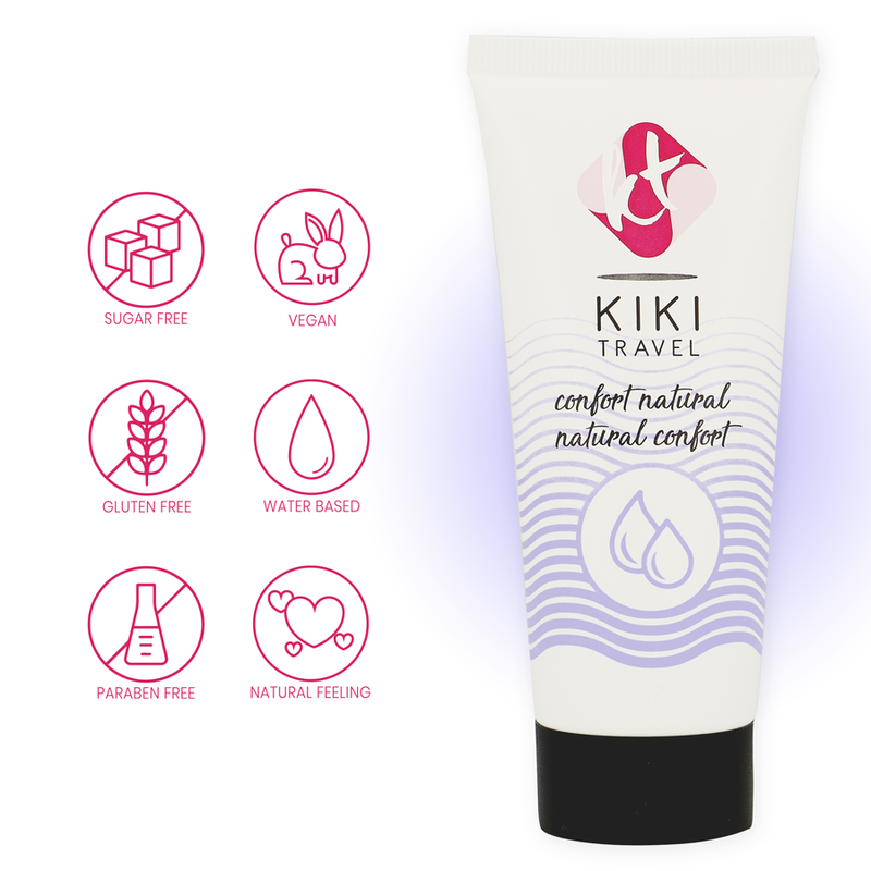 KIKÍ TRAVEL - GEL DESLIZANTE NATURAL CONFORTO 50 ML - Sex Shop Sexy