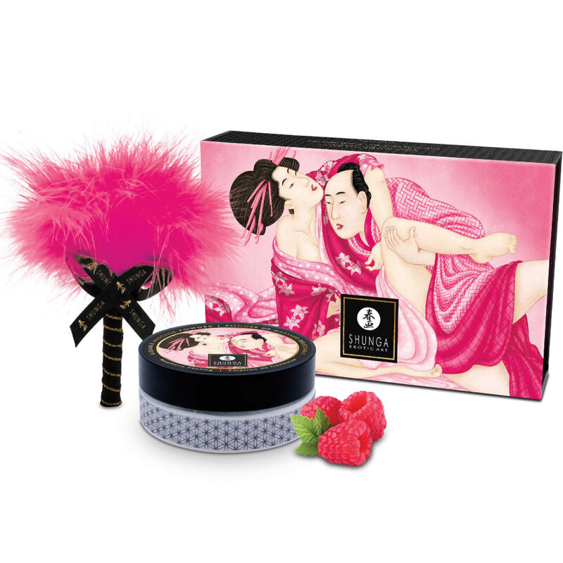 SHUNGA - KIT PÓS DE MASSAGEM COMESTÍVEL FRAMBOESA