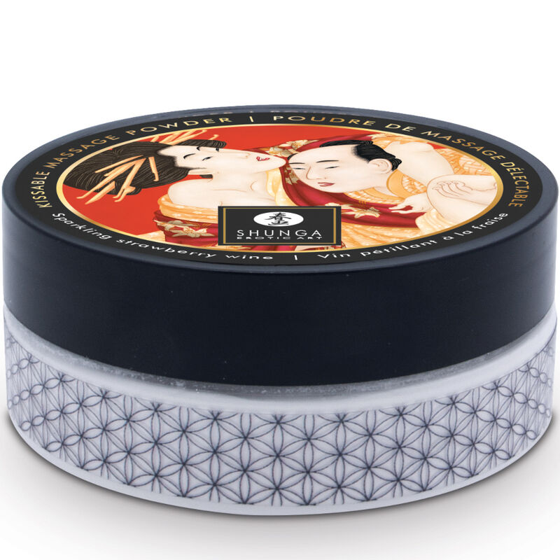 SHUNGA - KIT PÓS DE MASSAGEM COMESTÍVEL MORANGO