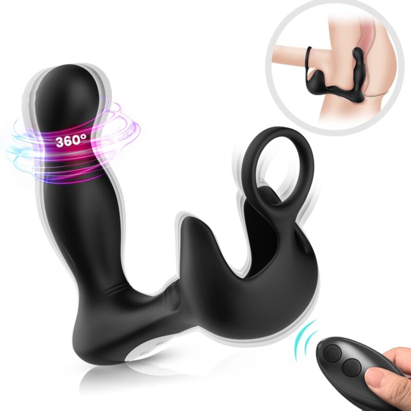 Armony - Vibrador Surround Anal e Estimulador Testículos e Anel Controle Remoto Preto