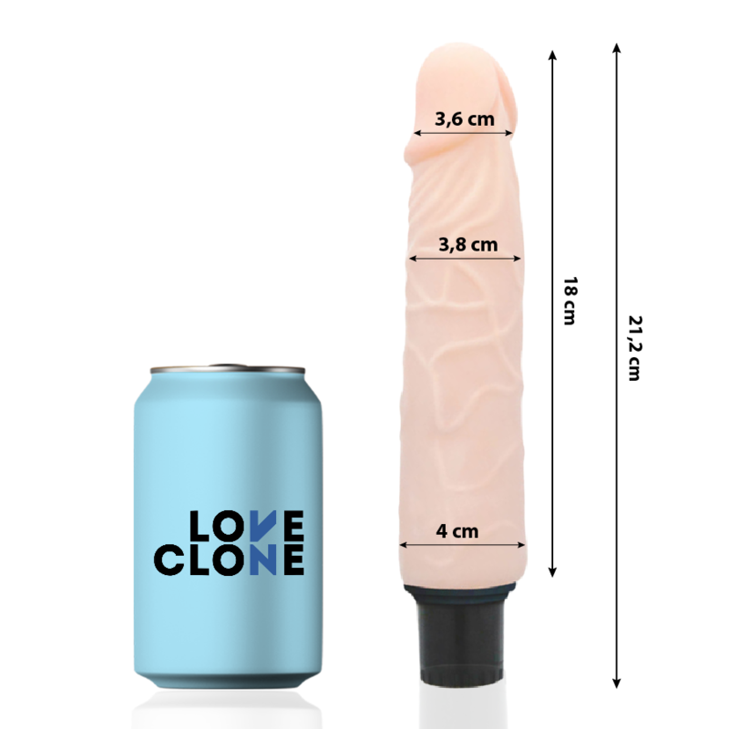 Loveclone - Vibrador Auto Lubrificante Finn 21.2 Cm -O- 3.8 Cm