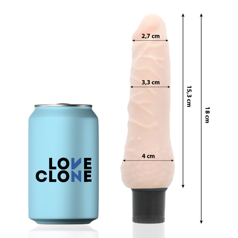 Loveclone - Vibrador Auto Lubrificante Sven 18.5 Cm -O- 3.3 Cm