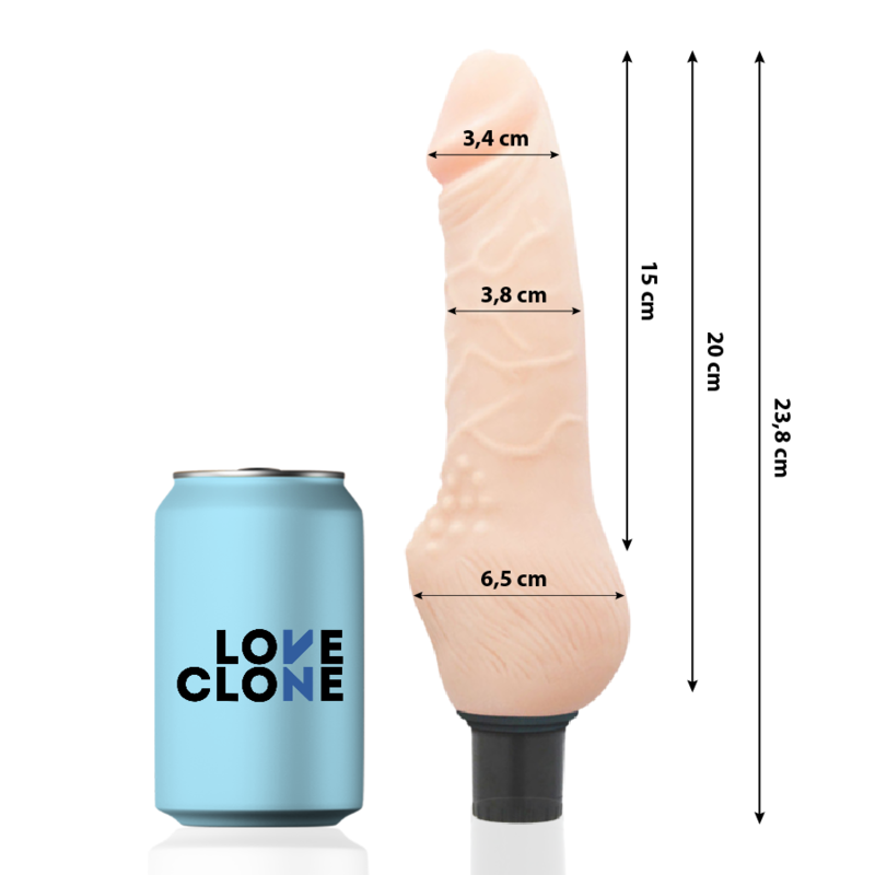 LOVECLONE - DAVEN AUTO LUBRICACIÓN REALÍSTICA 23.8 CM -O- 3.8 CM