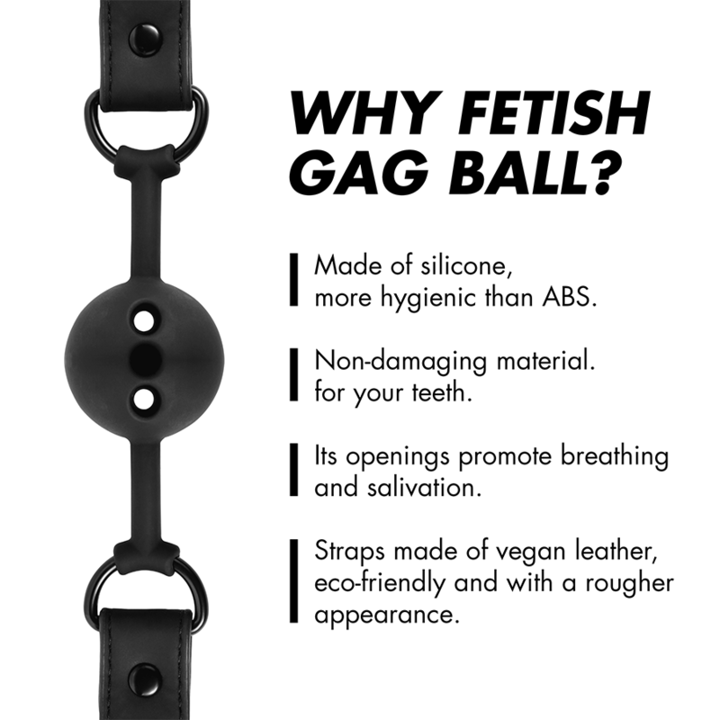 FETISH SUBMISSIVE BONDAGE - MORDAÇA BOLA EM SILICONE RESPIRÁVEL