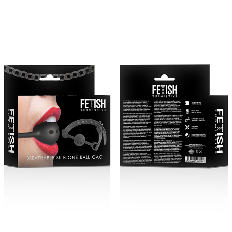 FETISH SUBMISSIVE BONDAGE - MORDAÇA BOLA EM SILICONE RESPIRÁVEL