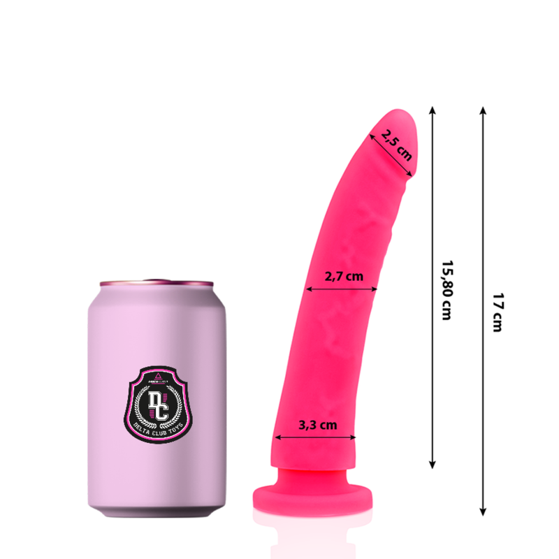 DELTA CLUB - DILDO SILICONE ROSA 17 CM x 3 CM
