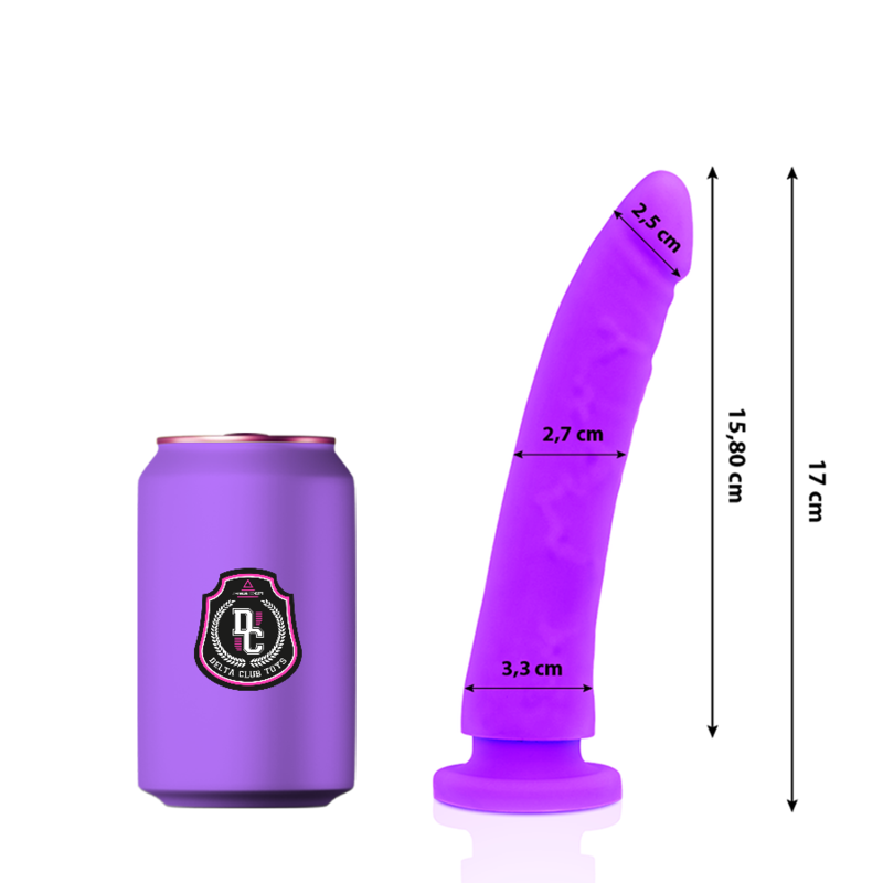 DELTA CLUB - DILDO SILICONE ROXO 17 CM x 3 CM