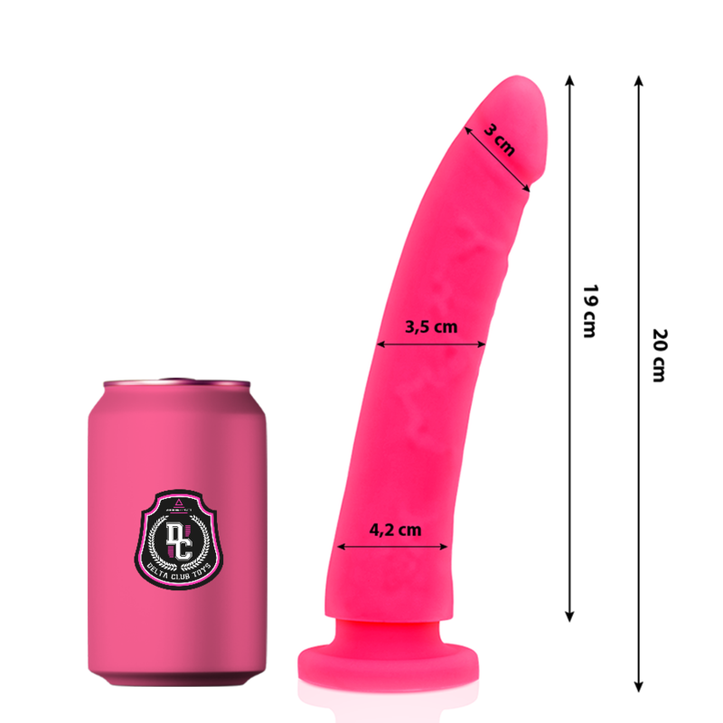 DELTA CLUB - DILDO SILICONE ROSA 20 CM x 4 CM