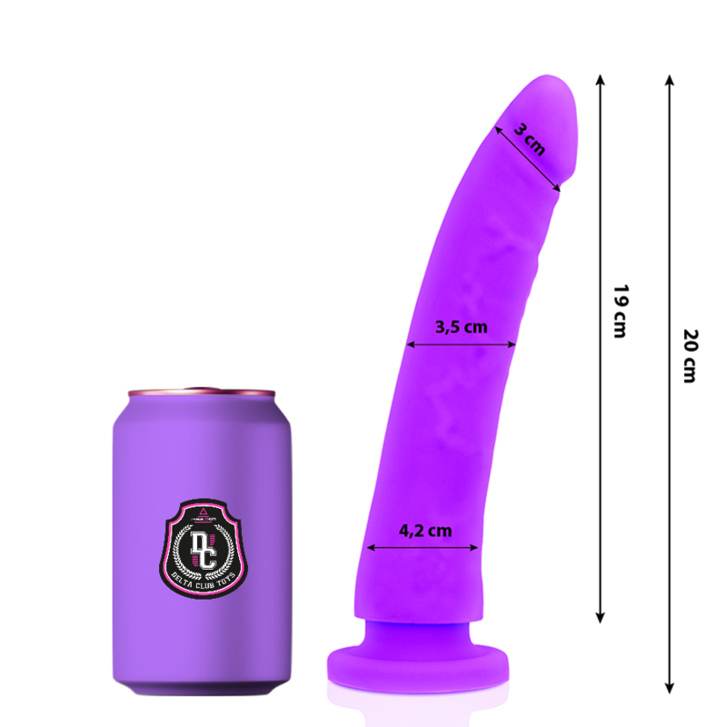 DELTA CLUB - DILDO SILICONE ROXO 20 CM x 4 CM