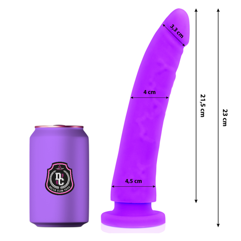 DELTA CLUB - DILDO SILICONE ROXO 23 CM x 4.5 CM
