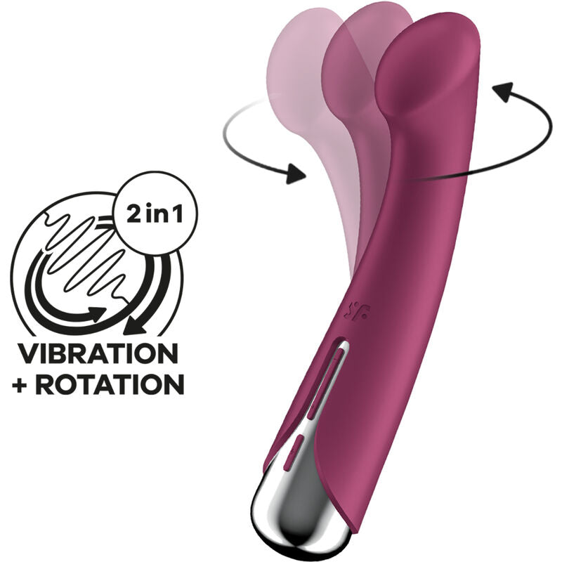 SATISFYER - SPINNING G-SPORT 1 VIBRADOR ROTATIVO VERMELHO