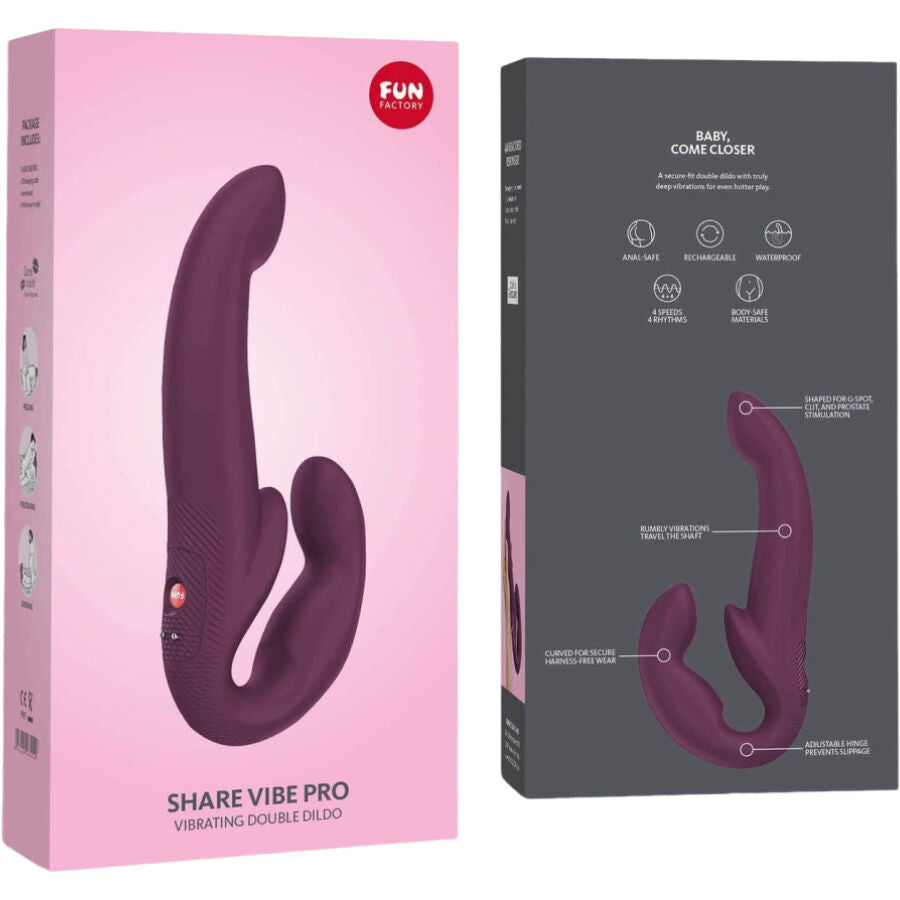 FUN FACTORY - SHARE VIBE PRO VIBRADOR DUPLO GRANATE