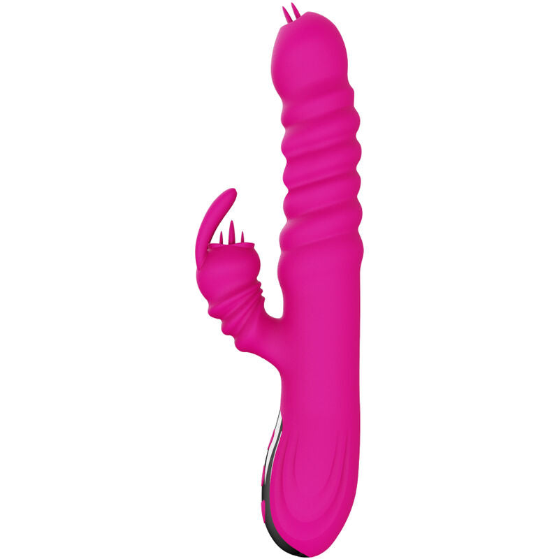 Armony - Vibrador Multifuncional de Língua Dupla de Coelho Fúcsia Efeito de Calor
