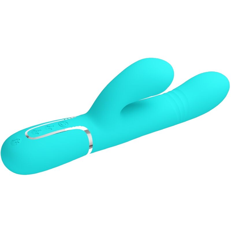 PRETTY LOVE - VIBRADOR PONTO G MULTIFUNÇÕES VERDE ÁGUA