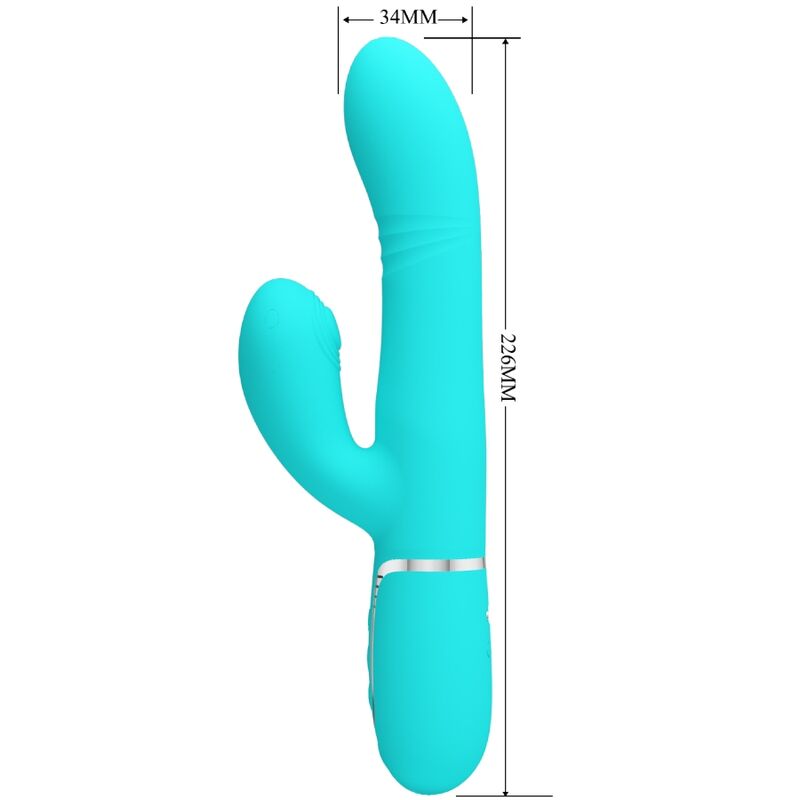 PRETTY LOVE - VIBRADOR PONTO G MULTIFUNÇÕES VERDE ÁGUA