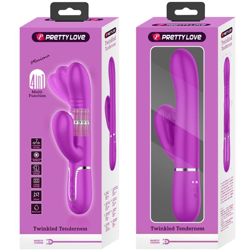 PRETTY LOVE - VIBRADOR PONTO G MULTIFUNÇÕES FUCSIA