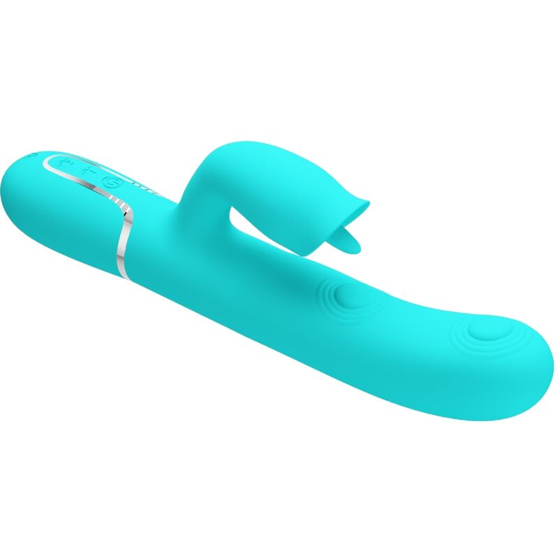 PRETTY LOVE - VIBRADOR RABBIT COM LICKING VERDE ÁGUA