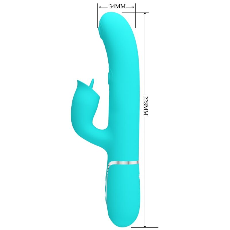 PRETTY LOVE - VIBRADOR RABBIT COM LICKING VERDE ÁGUA