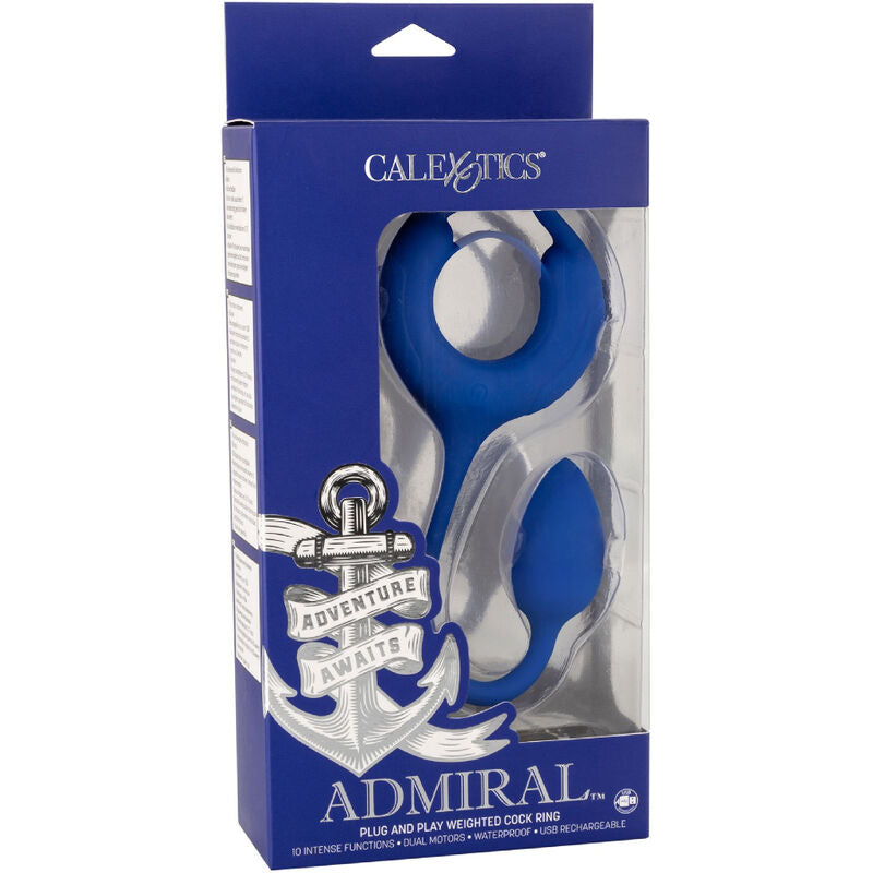 CALEXOTICS - ADMIRAL ANEL COM PESO PARA PÊNIS AZUL