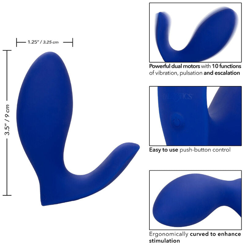 CALEXOTICS - ADMIRAL RIMMING ESTIMULADOR E VIBRADOR PROSTÁTICO AZUL