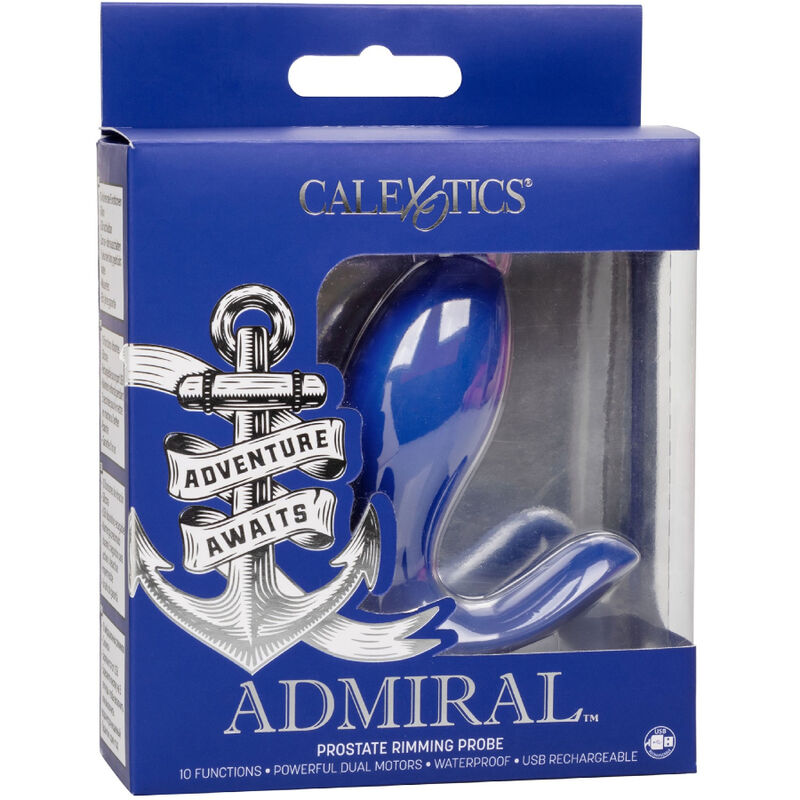 CALEXOTICS - ADMIRAL RIMMING ESTIMULADOR E VIBRADOR PROSTÁTICO AZUL