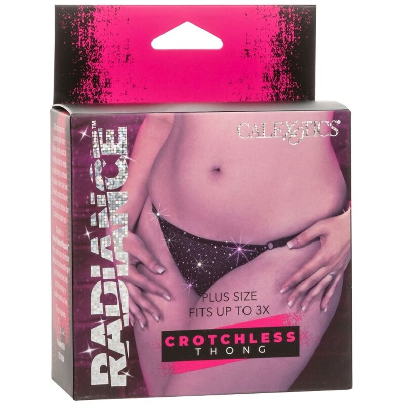 CALEXOTICS - RADIANCE TANGA ABERTA COM PEDRARIA TAMANHO PLUS