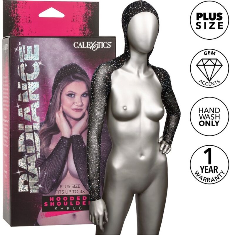CALEXOTICS - RADIANCE BOLERO COM CAPUZ E PEDRARIA TAMANHO PLUS