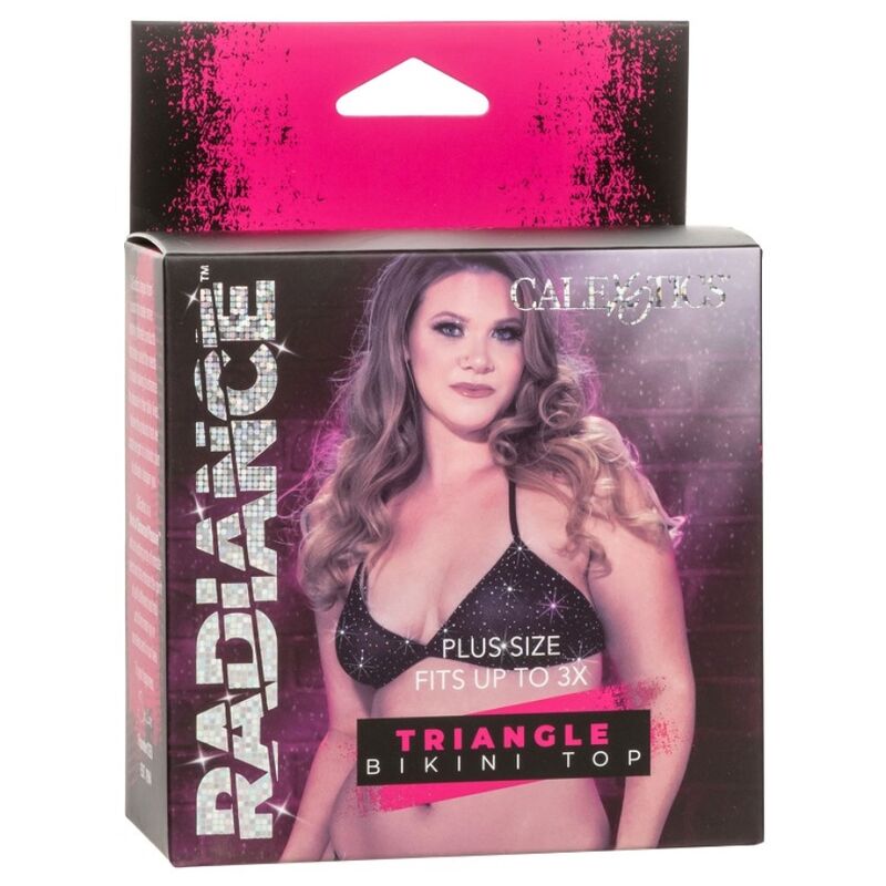 CALEXOTICS - RADIANCE TOP DE BIQUÍNI TRIANGULAR COM PEDRARIA TAMANHO PLUS