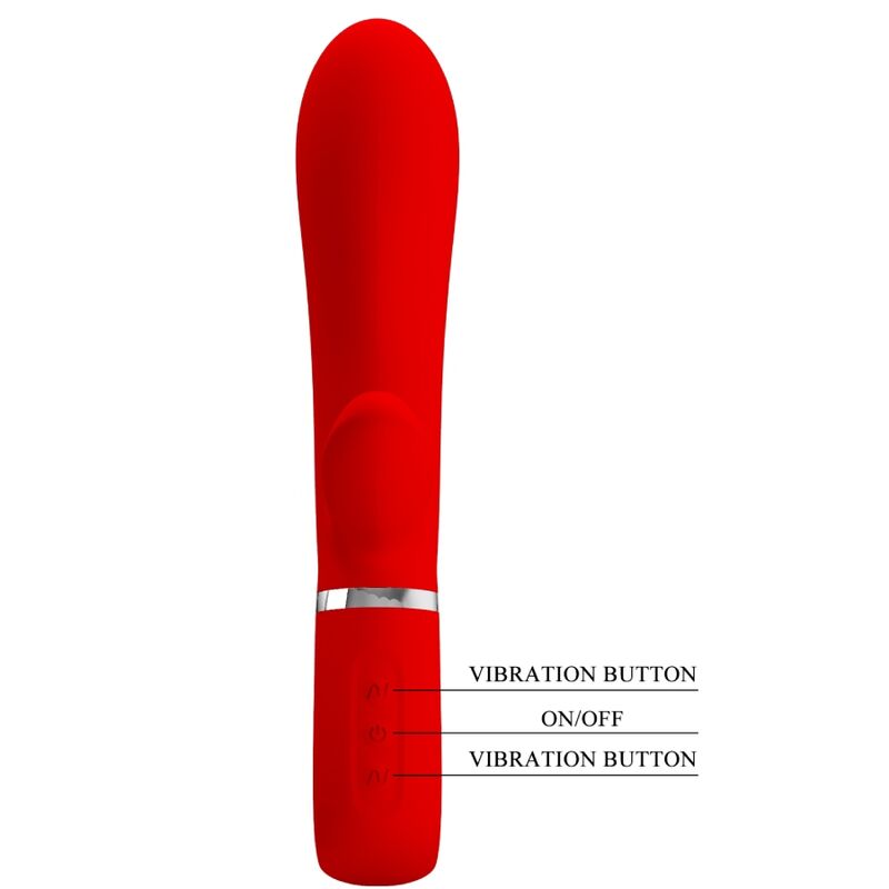 PRETTY LOVE - THOMAS VIBRADOR PONTO G MULTIFUNÇÕES VERMELHO