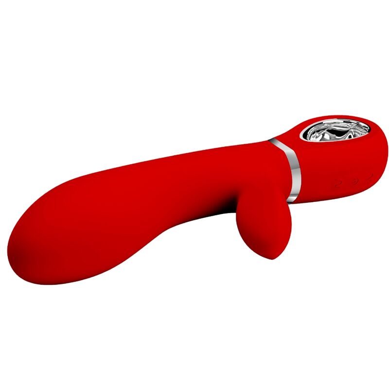PRETTY LOVE - THOMAS VIBRADOR PONTO G MULTIFUNÇÕES VERMELHO