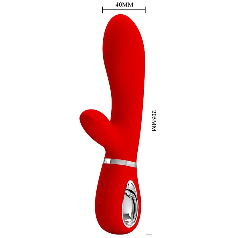 PRETTY LOVE - THOMAS VIBRADOR PONTO G MULTIFUNÇÕES VERMELHO