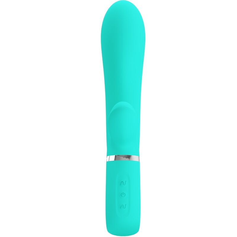 PRETTY LOVE - THOMAS VIBRADOR PONTO G MULTIFUNÇÕES VERDE ÁGUA