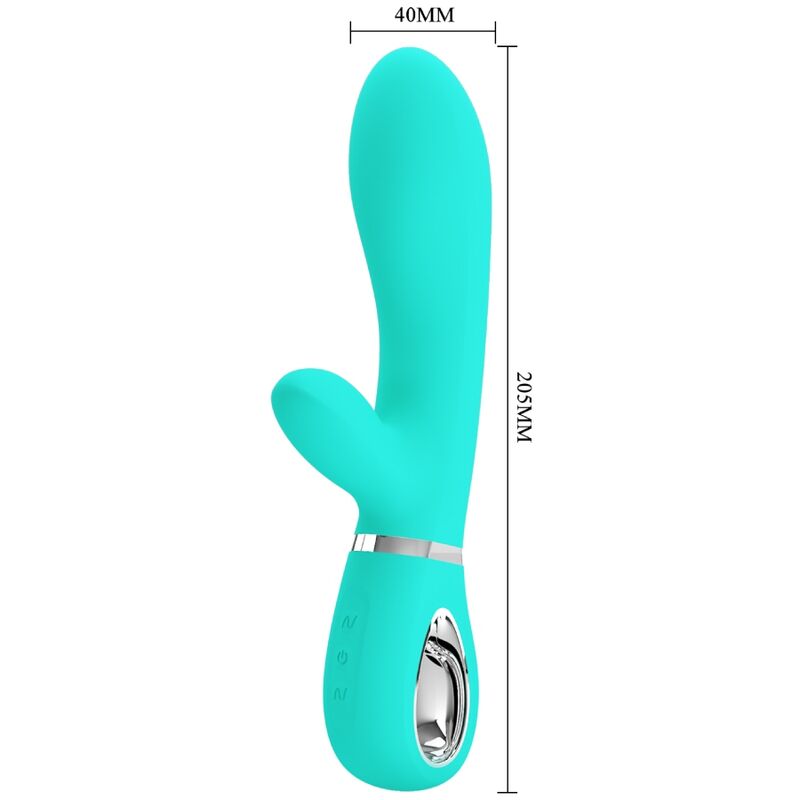 PRETTY LOVE - THOMAS VIBRADOR PONTO G MULTIFUNÇÕES VERDE ÁGUA