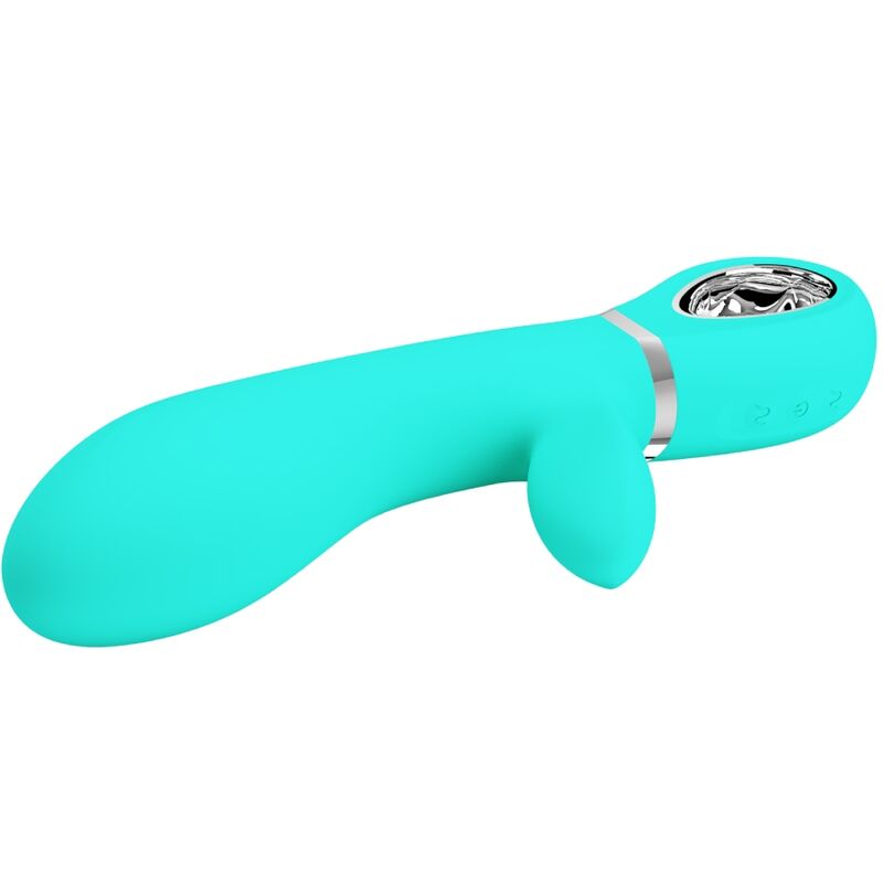 PRETTY LOVE - THOMAS VIBRADOR PONTO G MULTIFUNÇÕES VERDE ÁGUA