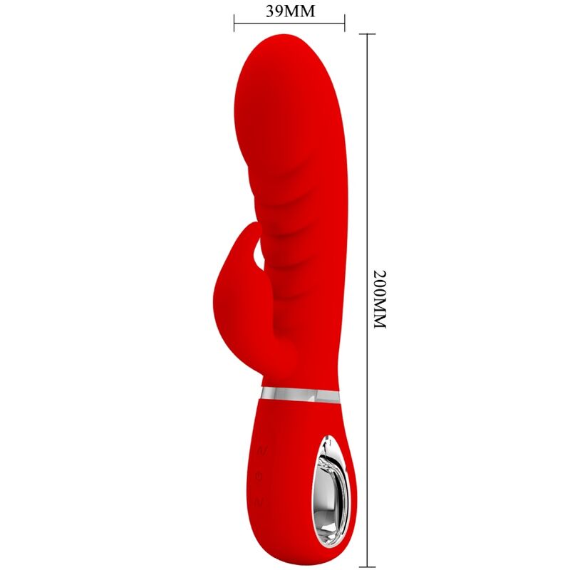 PRETTY LOVE - PRESCOTT VIBRADOR PONTO G MULTIFUNÇÕES VERMELHO