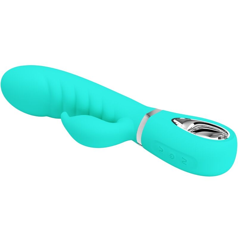 PRETTY LOVE - PRESCOTT VIBRADOR PONTO G MULTIFUNÇÕES VERDE ÁGUA